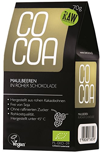 Raw Cocoa Bio Schokofrüchte 70 g (Maulbeeren in Roher Schokolade) von Co coa