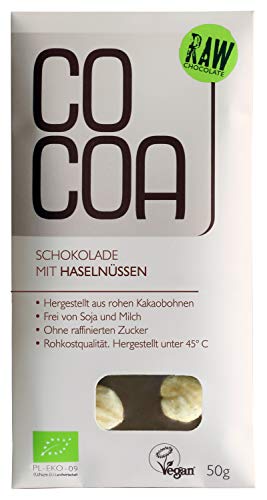 Raw Cocoa Bio Schokoladentafeln 5 x 50 g (Haselnüsse) von Co coa