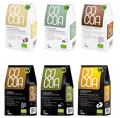 Raw Cocoa Bio Schokonüsse 70 g (Alle Sorten in Roher Schokolade) von Co coa