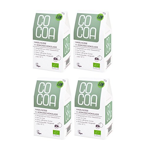Raw Cocoa Bio Schokonüsse Haselnüsse in Kokosschokolade, 4 x 70 g Raw Cocoa Bio Schokonüsse Haselnüsse in Kokosschokolade, 4 x 70 g von Co coa