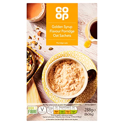 Co-op Golden Sirup Aroma Porridge Haferbeutel 8 x 36g von Co-op