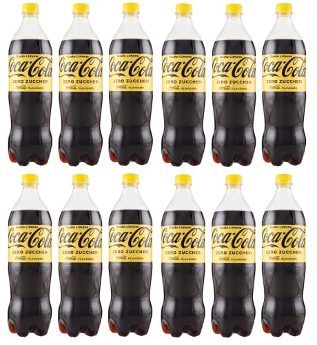12x COCA-COLA Zero Zuccheri Gusto Limone Kohlensäurehaltiges Erfrischungsgetränk, Zuckerfrei, Zitronengeschmack Einweg-PET-Packung 1Lt 12x COCA-COLA Zero Zuccheri Gusto Limone Kohlensäurehaltiges Erfrischungsgetränk, Zuckerfrei, Zitronengeschmack Einweg-PET-Packung 1Lt von Coca-Cola