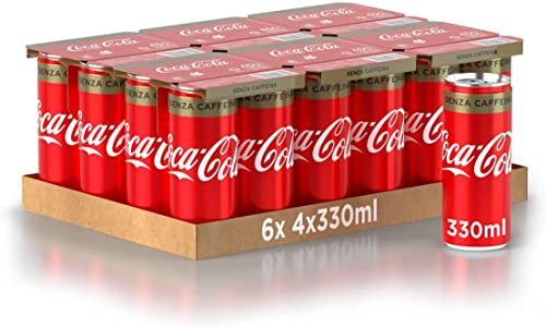 24x Coca Cola Senza Caffeina dosen kohlensäurehaltiges Getränk 330ml Koks Ohne Koffein Softdrink kaffeinfrei von Coca-Cola