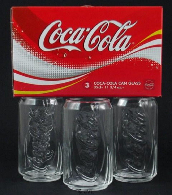 3 er Set Coca Cola Can Gläser 35cl von Coca Cola