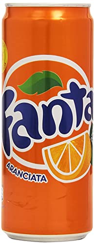 72x Fanta Orange Orangenlimonade Dose 330 ml 100% italienische Orangen von Coca-Cola