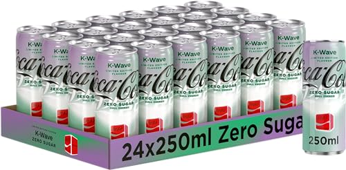 Coca-Cola Creations K-Wave Zero Sugar Exklusive Limited Edition - null Zucker und ohne Kalorien - in stylischen Einweg Dosen (24 x 250 ml) von Coca-Cola