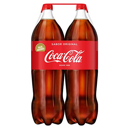 Coca-Cola - Regulär, Erfrischung mit Klebergas, Packung mit 3 x 2 Flaschen (6 Flaschen) von Coca-Cola
