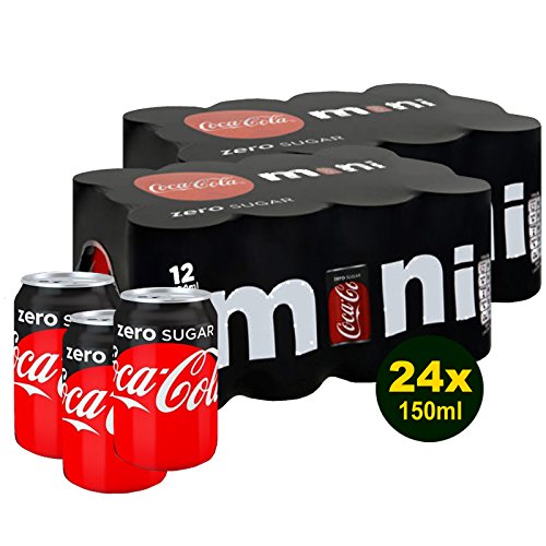 Coca-Cola ZERO SUGAR 2x Mini-Dosen 12x 150ml (3600ml) - Portions Dosen von Coca-Cola