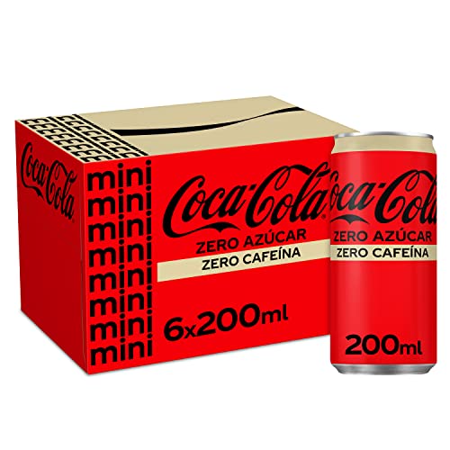 Coca-Cola Zero Zucker Zero Coffein, zuckerfrei, kalorienfrei, koffeinfrei, 6er Pack (6 x 200 ml) von Coca-Cola
