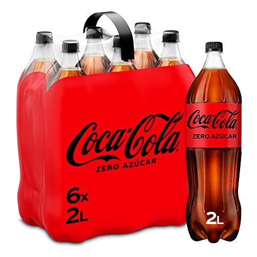 Coca-Cola Zero Zucker – zuckerfrei, kalorienfrei, 6 Flaschen, 2 l von Coca-Cola