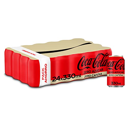 Coca-Cola Zero Sugar Zero Coffein – zuckerfrei, kalorienfrei, koffeinfrei, Cola Soda – Packung mit 24 Dosen, 330 ml von Coca-Cola