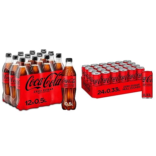 Coca-Cola Zero Sugar - koffeinhaltiges Erfrischungsgetränk mit originalem Coca-Cola-Geschmack & Zero Sugar - koffeinhaltiges Erfrischungsgetränk mit originalem Coca-Cola Geschmack von Coca-Cola