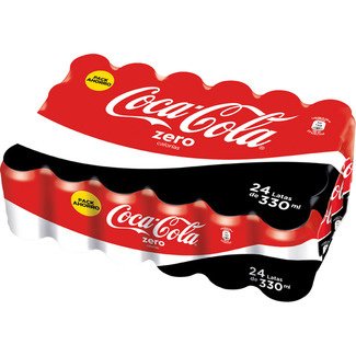 Refresco de Cola Coca Cola Zero lata pack 24x33 cl von Coca-Cola