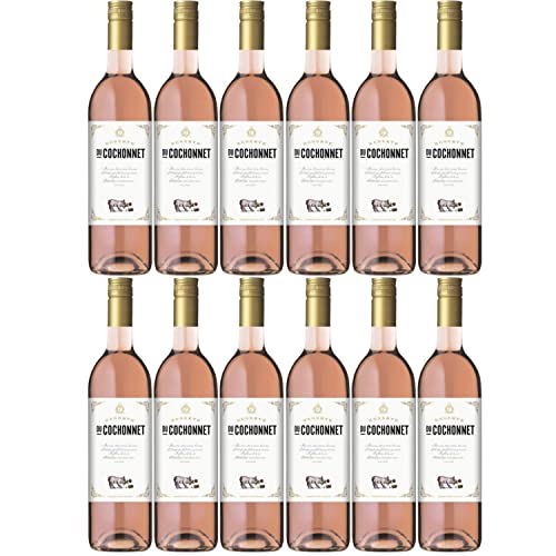 Réserve du Cochonnet Rosé Pays d' Oc Rosewein veganer Wein trocken IGP Frankreich I Versanel Paket (12 Flaschen) von Cochonnet