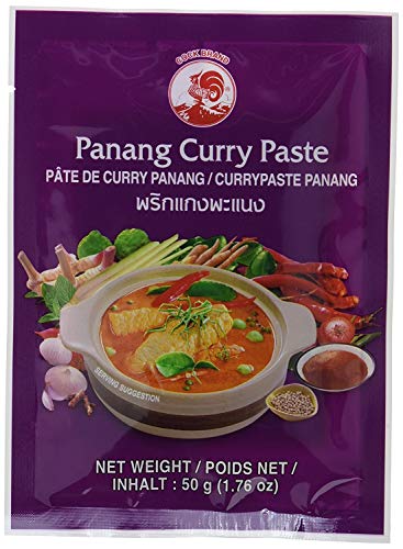 Cock Currypaste, Panang, mittlere Schärfe, authentisch thailändisch Kochen, natürliche Zutaten, vegan, halal und glutenfrei (12 x 50 g) von Cock