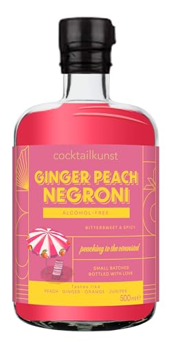Ginger Peach Negroni | Bottled Cocktail von Cocktailkunst | Pfirsich, Ingwer, Orange, Wacholder | 500 ml | Alkoholfrei Ginger Peach Negroni | Bottled Cocktail von Cocktailkunst | Pfirsich, Ingwer, Orange, Wacholder | 500 ml | Alkoholfrei von Cocktailkunst