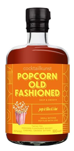 Popcorn Old Fashioned | Bottled Cocktail von Cocktailkunst | Popcorn flavoured Whiskey, Karamell, Orange, Bitters | 500 ml | 20% Vol. Popcorn Old Fashioned | Bottled Cocktail von Cocktailkunst | Popcorn flavoured Whiskey, Karamell, Orange, Bitters | 500 ml | 20% Vol. von Cocktailkunst