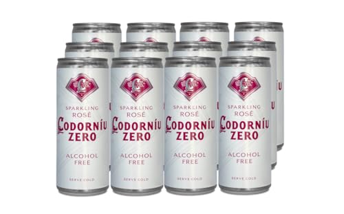 Codorníu Zero Rosé – Alkoholfreier Sekt – Packung mit 12 Dosen à 250 ml von Codorníu