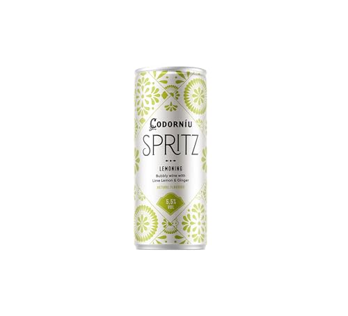 Codorníu Wachtelspritz-Zitrone; schaumwein mit Zitronen-Limetten- und Ingwergeschmack; schachtel mit 12 25-cl-Dosen Codorníu Wachtelspritz-Zitrone; schaumwein mit Zitronen-Limetten- und Ingwergeschmack; schachtel mit 12 25-cl-Dosen von Codorníu