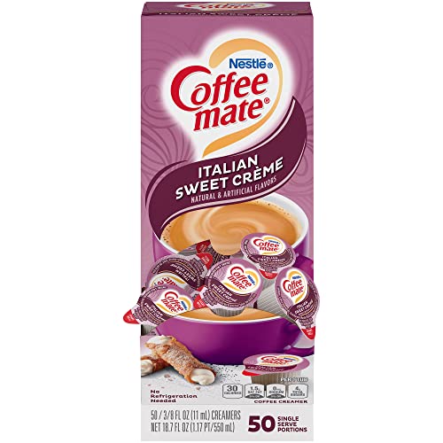 Coffee-mate - Liquid Coffee Creamer, Italian Sweet Creme, 0.375 oz Cups, 50/Box 84652 (DMi BX by Coffee-mate von Nestlé