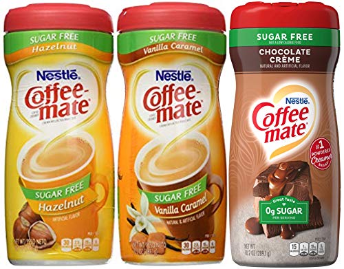 Coffee-mate Sugar Free Three(3) Flavor Bundle - Vanilla Caramel, Creamy Chocolate, and Hazelnut von COFFEE-MATE