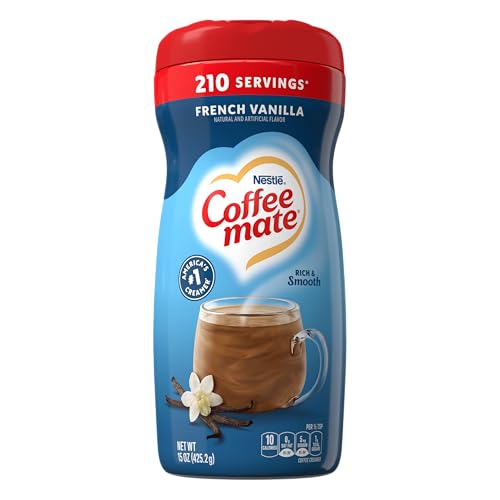 French Vanilla Flavoured Non Dairy Creamer Powder For Warm and Rich Taste, Lactose & Gluten Free, For 210 Servings (15 Oz) von Coffee Mate