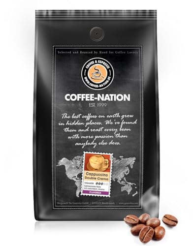 Coffee-Nation Aroma-Kaffee Cappuccino Crema 1000g Bohnen | Spitzenqualität | Kaffeeliebhaber von Coffee-Nation