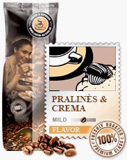 Coffee-Nation Aroma-Kaffee Pralines & Cream 1000g Bohnen | Spitzenqualität | Kaffeeliebhaber von Coffee-Nation