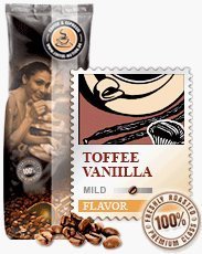 Coffee-Nation Aroma-Kaffee Toffee Vanilla 1000g Bohnen | Spitzenqualität | Kaffeeliebhaber von Coffee-Nation