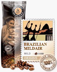 Coffee-Nation Brazilian Mildair 1000g Bohnen | Spitzenqualität | Kaffeeliebhaber von Coffee-Nation