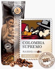 Coffee-Nation Colombia Supremo 1000g Bohnen | Spitzenqualität | Kaffeeliebhaber von Coffee-Nation