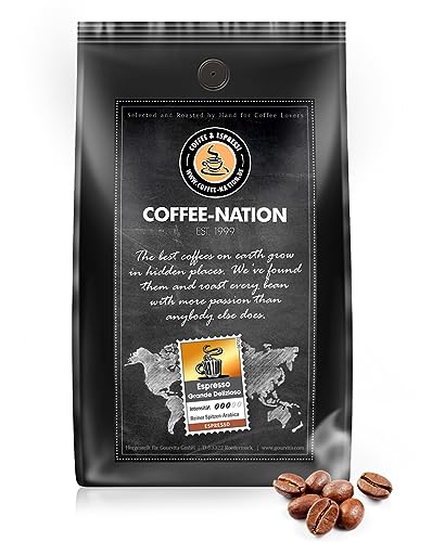 Coffee-Nation Espresso Delizioso Firmenpaket 16 x 1000g Bohne | Spitzenqualität für Espressofans | Mega-Crema für Vollautomat und Espressomaschine von Coffee-Nation