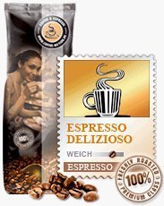 Coffee-Nation Espresso Grande Delizioso 1000g Bohnen | Spitzenqualität | Kaffeeliebhaber von Coffee-Nation