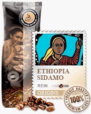 Coffee-Nation Ethiopia Sidamo 1000g Bohnen | Spitzenqualität | Kaffeeliebhaber von Coffee-Nation