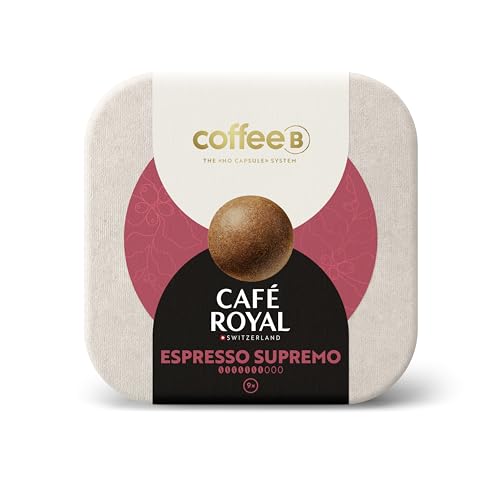 CoffeeB by Café Royal Espresso Supremo 10x9 Kaffee Balls – Speziell für die Verwendung der CoffeeB-Kaffeemaschine – Rainforest Alliance – 100% Kompostierbar CoffeeB by Café Royal Espresso Supremo 10x9 Kaffee Balls – Speziell für die Verwendung der CoffeeB-Kaffeemaschine – Rainforest Alliance – 100% Kompostierbar von CoffeeB by café royal