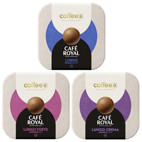 CoffeeB by Café Royal - SET 1 LUNGO - LUNGO, LUNGO Crema und Lungo Forte, zu je 9 Coffee Balls 51g, 3er Pack (3x 9 Coffee Balls) von CoffeeB by café royal