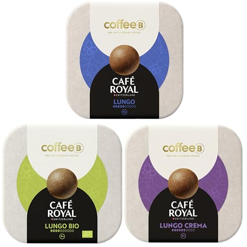 CoffeeB by Café Royal - SET 2 LUNGO - LUNGO, LUNGO Crema und Lungo-B, zu je 9 Coffee Balls 51g, 3er Pack (3x 9 Coffee Balls) von CoffeeB by café royal