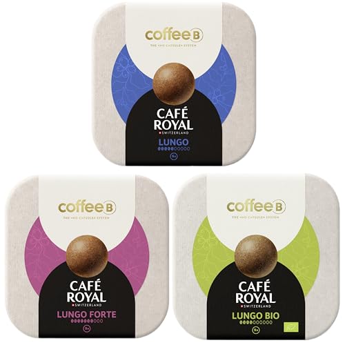 CoffeeB by Café Royal - SET 3 LUNGO - LUNGO, LUNGO Forte und Lungo-B, zu je 9 Coffee Balls 51g, 3er Pack (3x 9 Coffee Balls) von CoffeeB by café royal