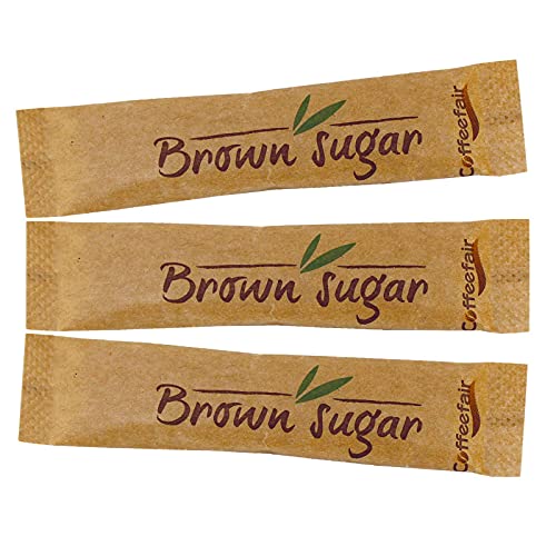 Coffeefair Braune Rohrzuckersticks 100 x 4g Zucker, Rohrzucker Sticks von Coffeefair