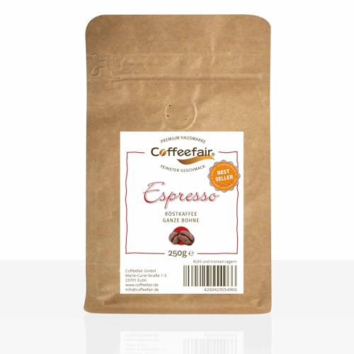 Coffeefair Espresso 250g ganze Kaffee-Bohnen Barista Qualität von Coffeefair