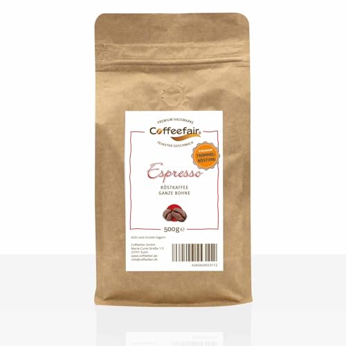 Coffeefair Espresso 500g ganze Kaffee-Bohnen Barista Qualität von Coffeefair