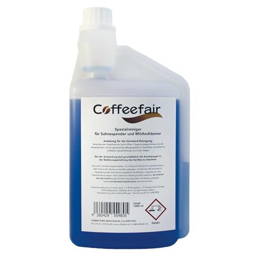 Coffeefair Milchschaumreiniger Universal 1l blau | Milchsystemreiniger für Kaffeevollautomat | INTENSIVE REINIGUNG | ERGIEBIG Coffeefair Milchschaumreiniger Universal 1l blau | Milchsystemreiniger für Kaffeevollautomat | INTENSIVE REINIGUNG | ERGIEBIG von Coffeefair