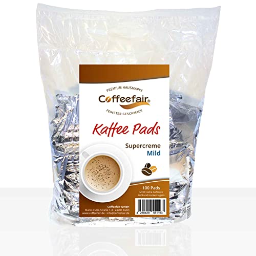 Coffeefair Kaffee-Pads Supercreme Mild 100 Stück | Megabeutel von Coffeefair