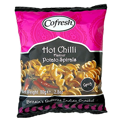 Cofresh Hot Chilli Flavour Potato Spiralen (80 g) - Packung mit 2 von Cofresh
