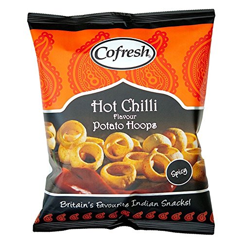 Cofresh Hot Chilli Potato Hoops (80 g) - Packung mit 6 von Cofresh