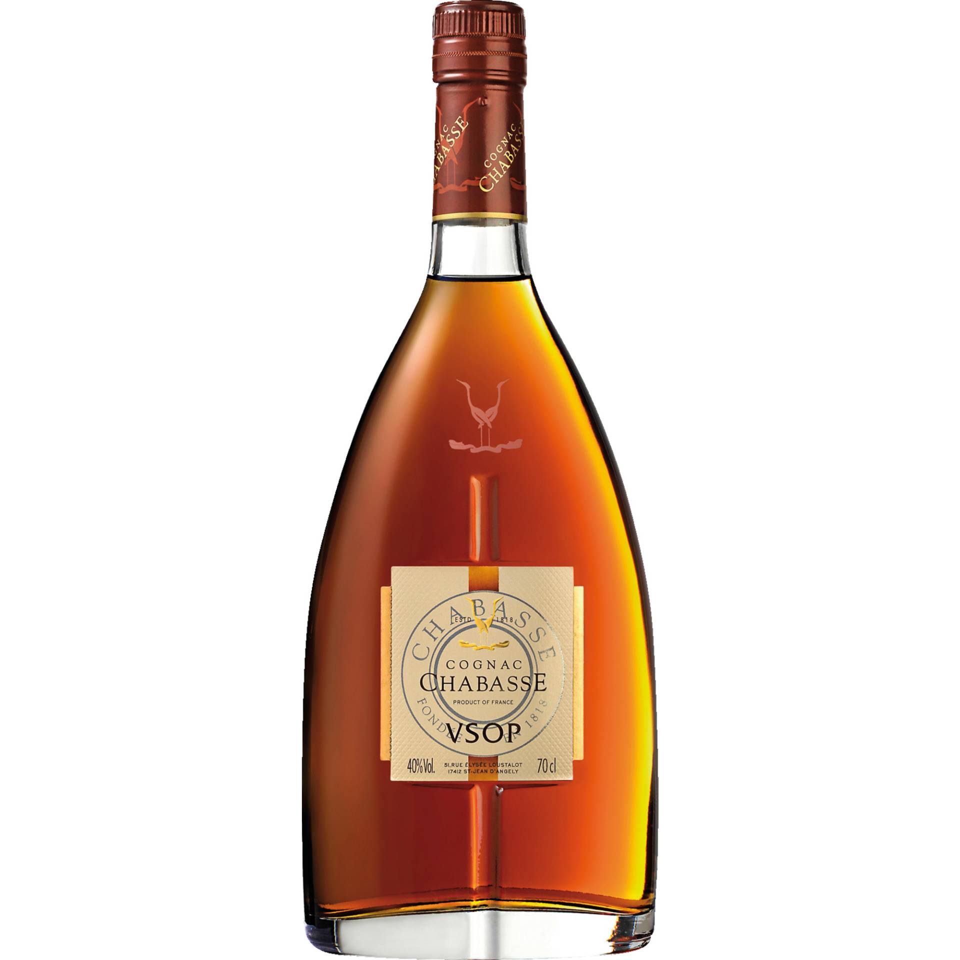 Cognac Chabasse VSOP, Cognac AOP, Geschenketui, 0,7L, Spirituosen Cognac Chabasse VSOP, Cognac AOP, Geschenketui, 0,7L, Spirituosen von Cognac Chabasse, 51 Rue Élysée Loustalot, 17412 St. Jean d´Angély, Frankreich