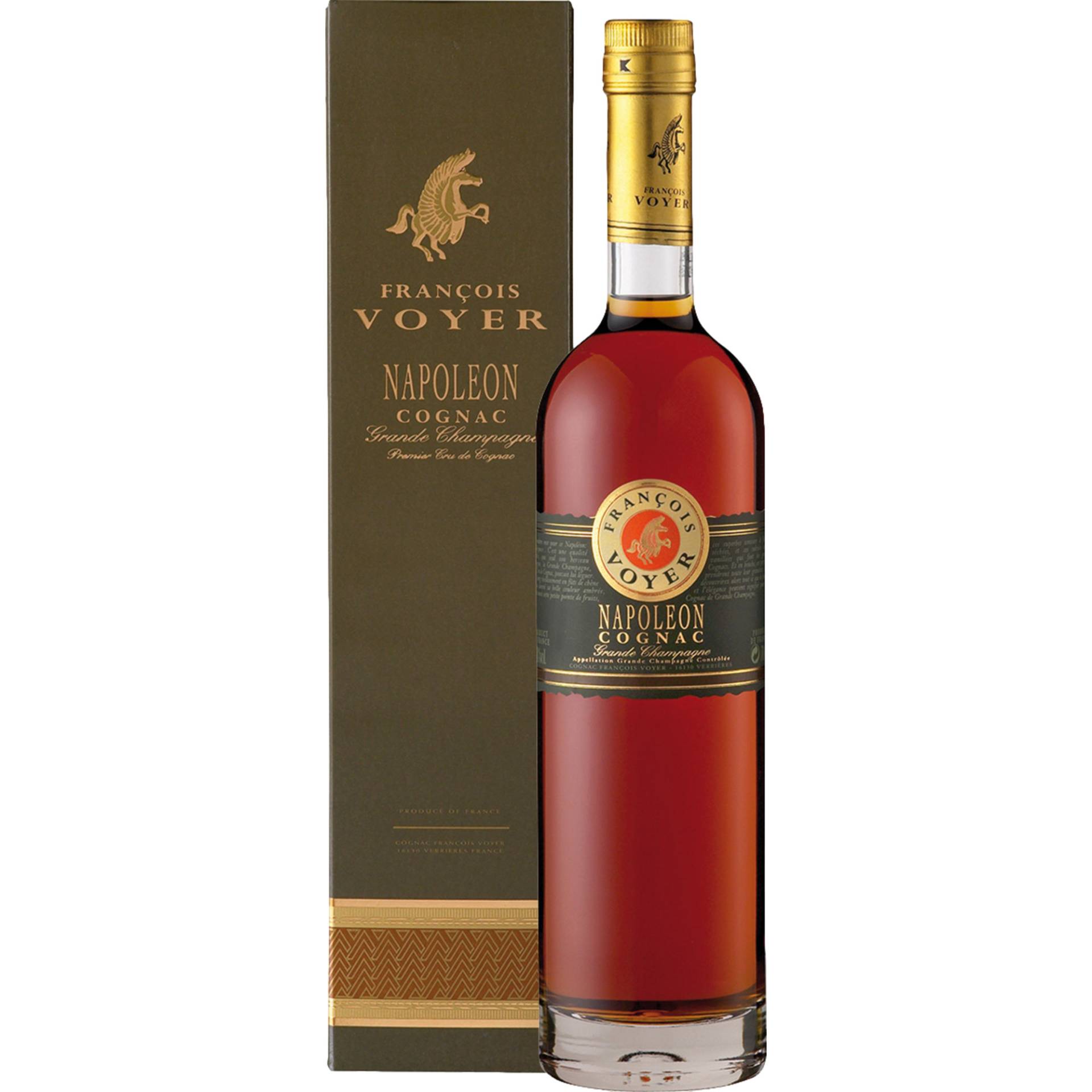 Napoléon Cognac Grande Champagne, Cognac AOP, 0,7 L, 40% Vol, Spirituosen von Cognac Francois Voyer,   FR 16130 Verriéres