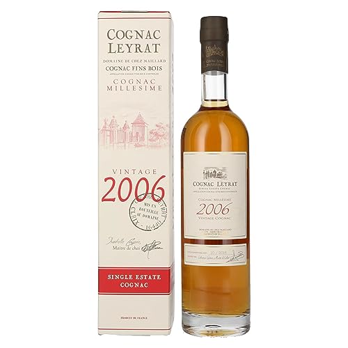 Cognac Leyrat Single Estate Cognac Vintage 2006 41,8% Vol. 0,5l in Geschenkbox von Cognac Leyrat