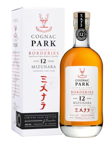 Cognac Park Borderies 12 Jahre Mizunara Cask Finish | 12 Jahre Reifung |Finish in japanischer Mizunara Eiche | Fruchtig rauchiger Geschmack | 1 x 700ml von Cognac Park