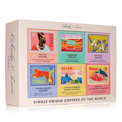 Coleridge & Lorne Single Origin Kaffee-Geschenkset - 6 gemahlene Kaffees aus aller Welt von Coleridge & Lorne